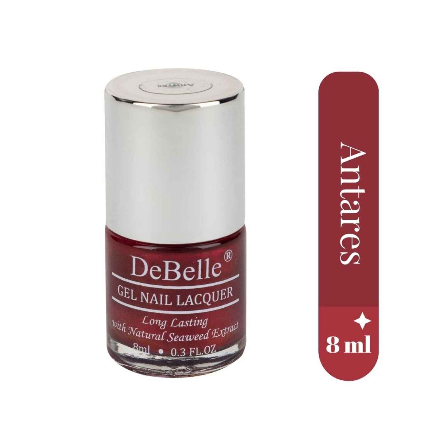 Buy DeBelle Gel Nail Lacquer Antares (Deep Maroon Pearl) - (8 ml) - Purplle