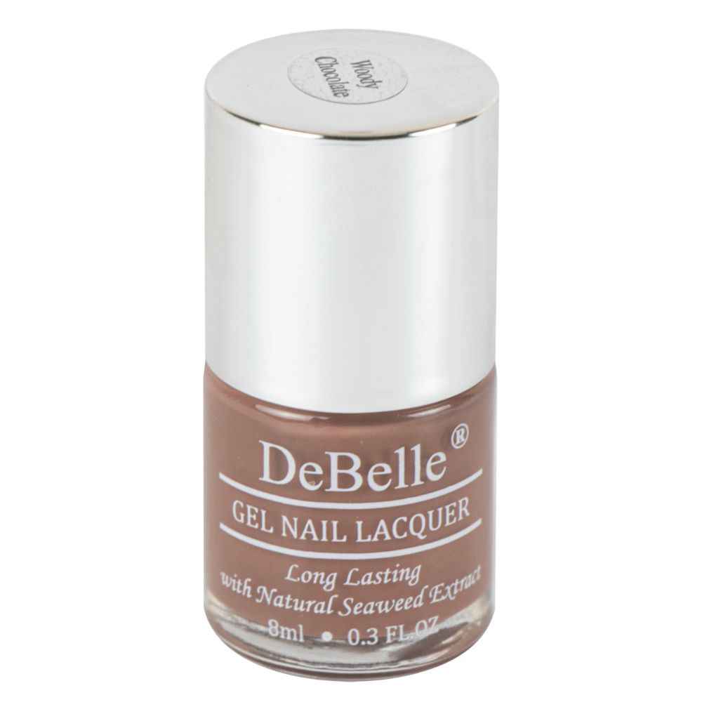 Buy DeBelle Gel Nail Lacquer Glossy Woody Chocolate - Light Chocolate Brown (8 ml) - Purplle