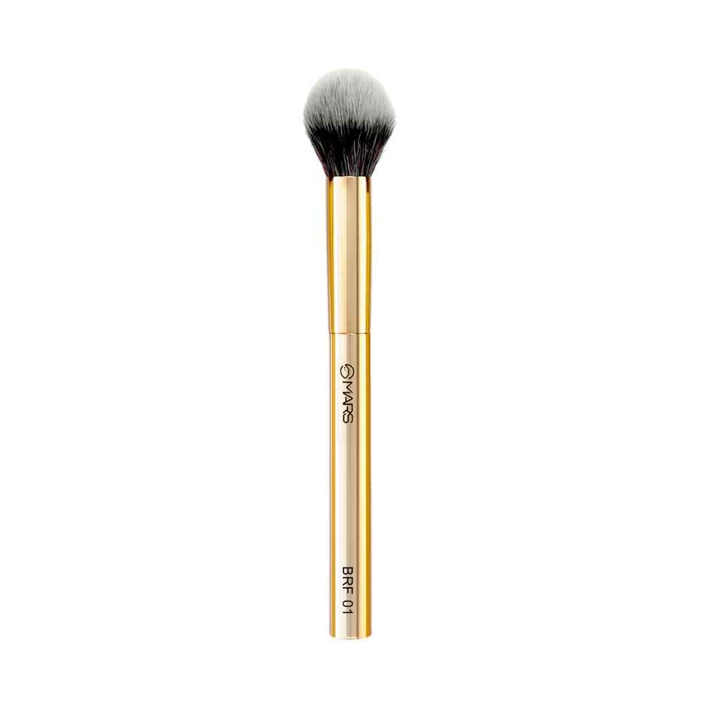 Buy MARS Artist's Arsenal Professional Powder make up Brush for Face | Feather Soft Touch | Precise Synthetic Bristle | Luxe Packaging makeup brush (Golden) - Purplle
