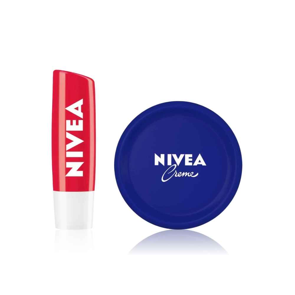 Buy Nivea Cherry Kiss & Body Care Duo (Nivea Creme 100 ml + Lip Balm Fruity Cherry Shine 4.8 gm) - Purplle