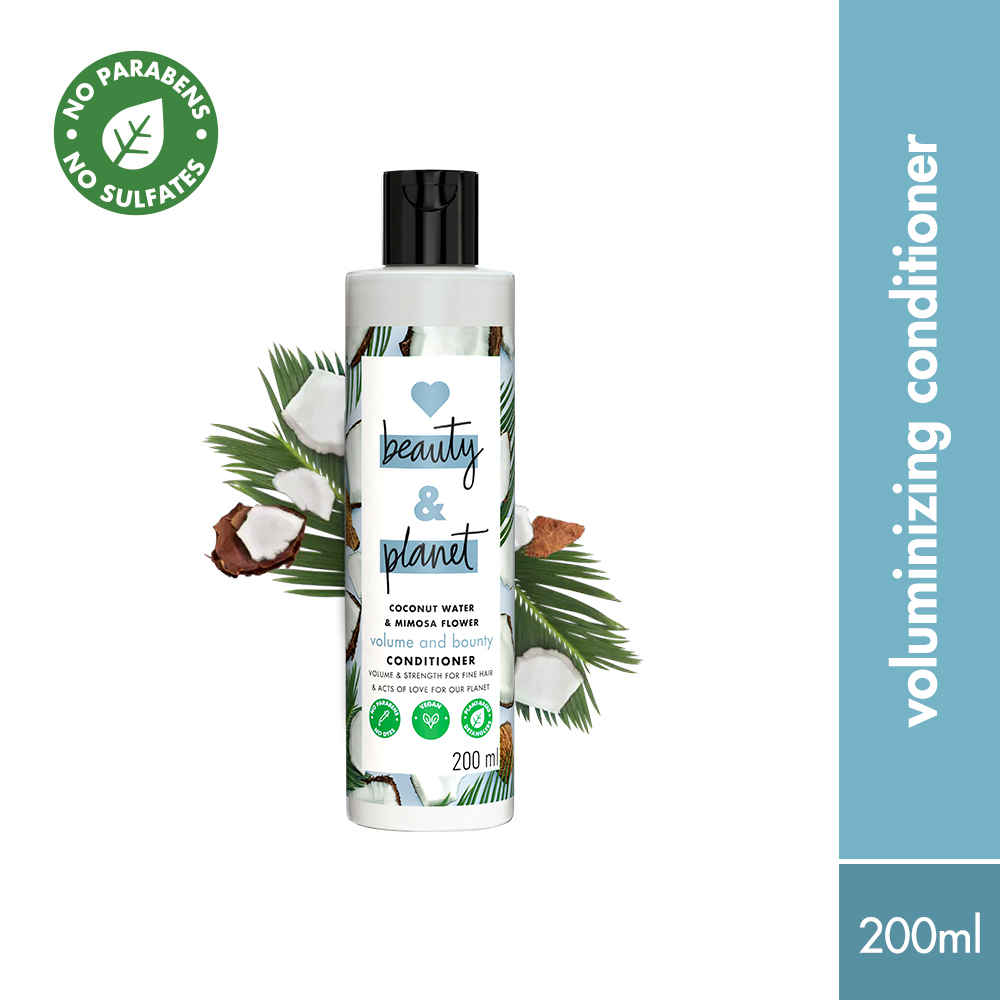 Buy Love Beauty Planet Coconut Water and Mimosa Flower Paraben Free Volume and Bounty Conditioner, 200 ml - Purplle