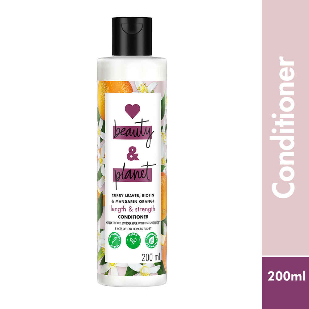Buy Love Beauty Planet Curry Leaves, Biotin & Mandarin Paraben Free conditioner for long & strong hair, 200 ml - Purplle