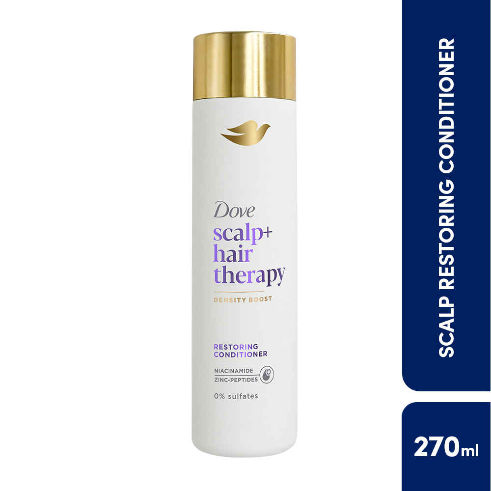 Buy Dove Scalp+Hair Therapy Sulphate Free Density Boost Restoring Conditioner- Niacinamide & Zinc-Peptides, Promotes denser and voluminous hair growth - 270 ml - Purplle