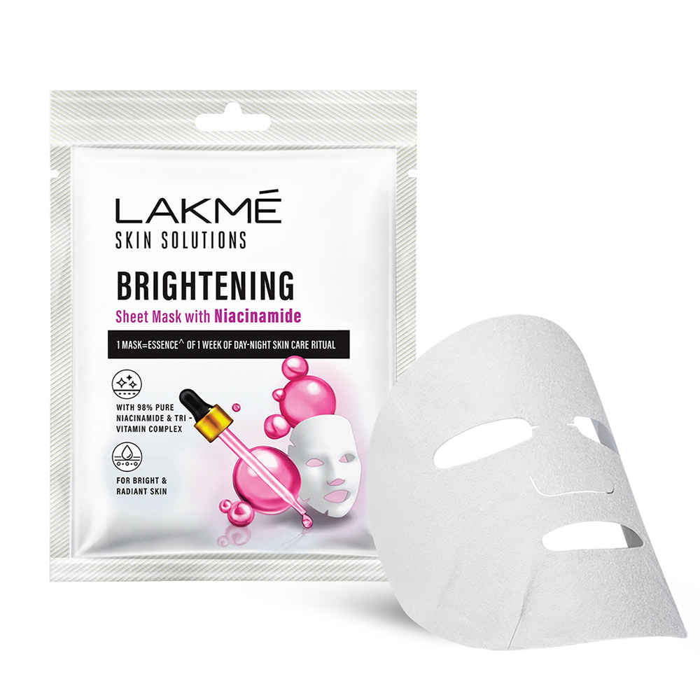 Buy Lakme Skin Solutions Sheet Mask Brightening with Niacinamide 25 ml - Purplle