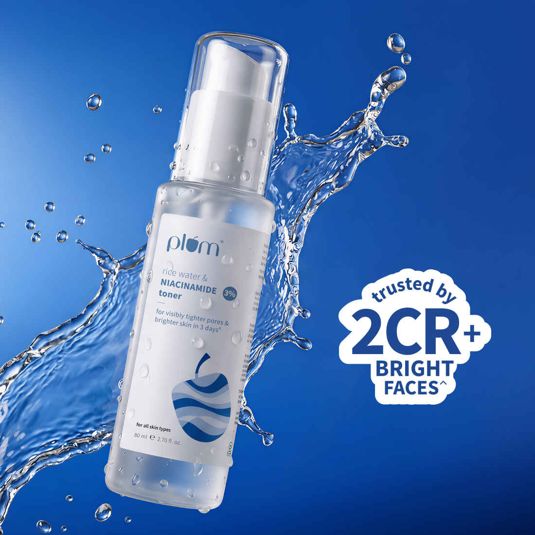 Buy Plum 3% Niacinamide & Rice Water Non-comedogenic, Alcohol-free Face Toner (80 ml) - Purplle