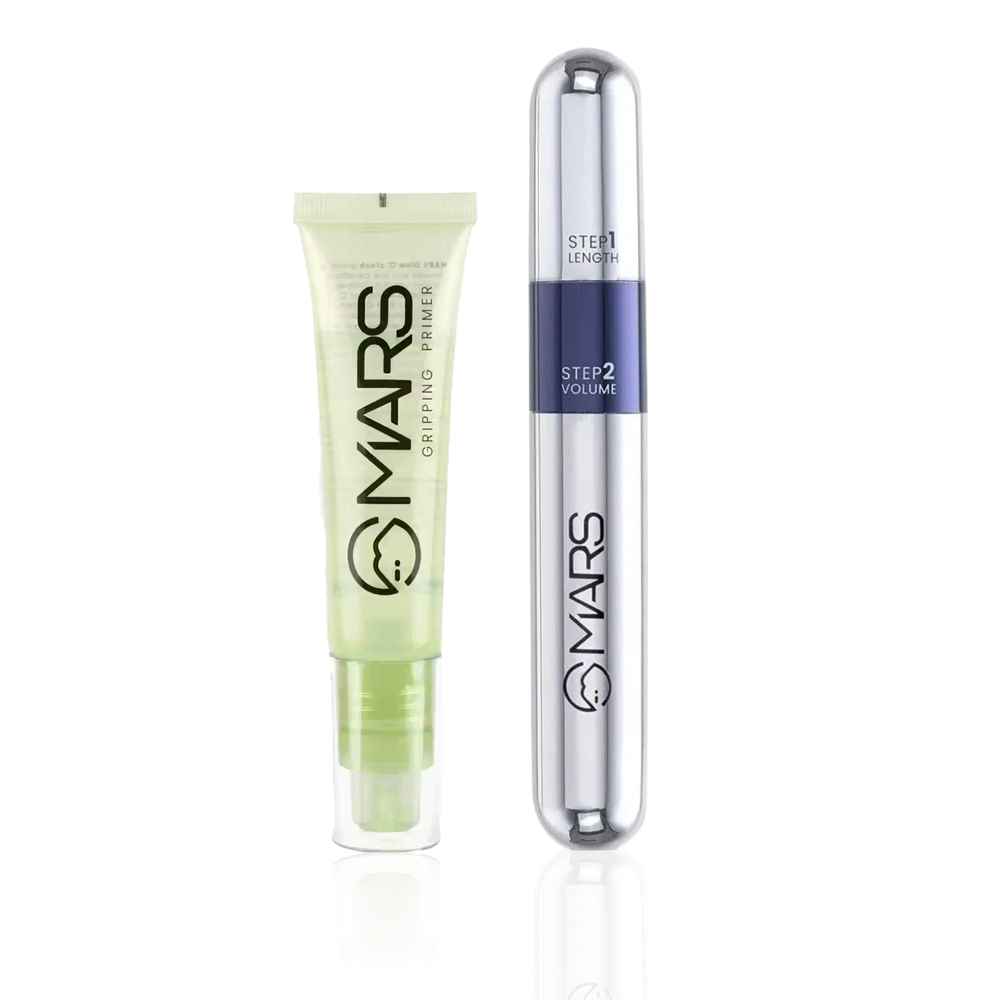 Buy MARS Mascara & Primer Duo - MARS Double Trouble Volumizing and Lengthening Mascara 15 ml Black , MARS Glow O' Clock Gel Primer for Face Makeup 30 ml Combo of 2 - Purplle