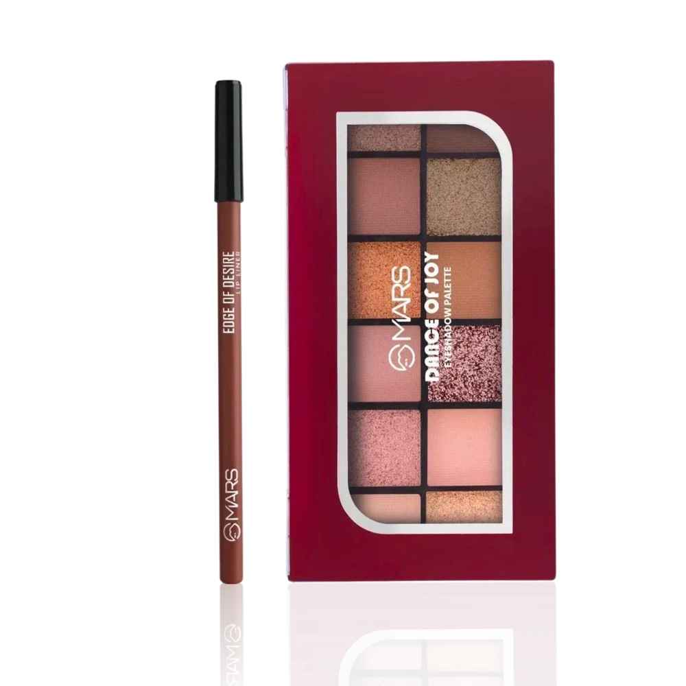 Buy MARS Complete Look Duo - MARS Edge of Desire Matte Lip Liner 1.4 gm Deep Dawn , MARS 12 Shades Dance of Joy Eyeshadow Palette 13.2 gm Combo of 2 - Purplle
