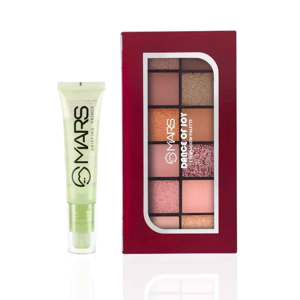 Buy MARS Prep Essential Duo - MARS Glow O' Clock Gel Primer for Face Makeup 30 ml , MARS 12 Shades Dance of Joy Eyeshadow Palette 13.2 gm Combo of 2 - Purplle
