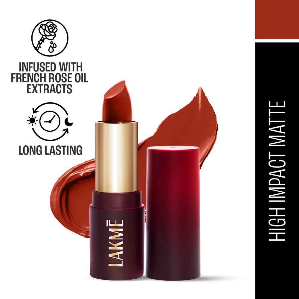 Buy Lakme Cushion Matte Lipstick, Red Ruby (4.5 gm) - Purplle
