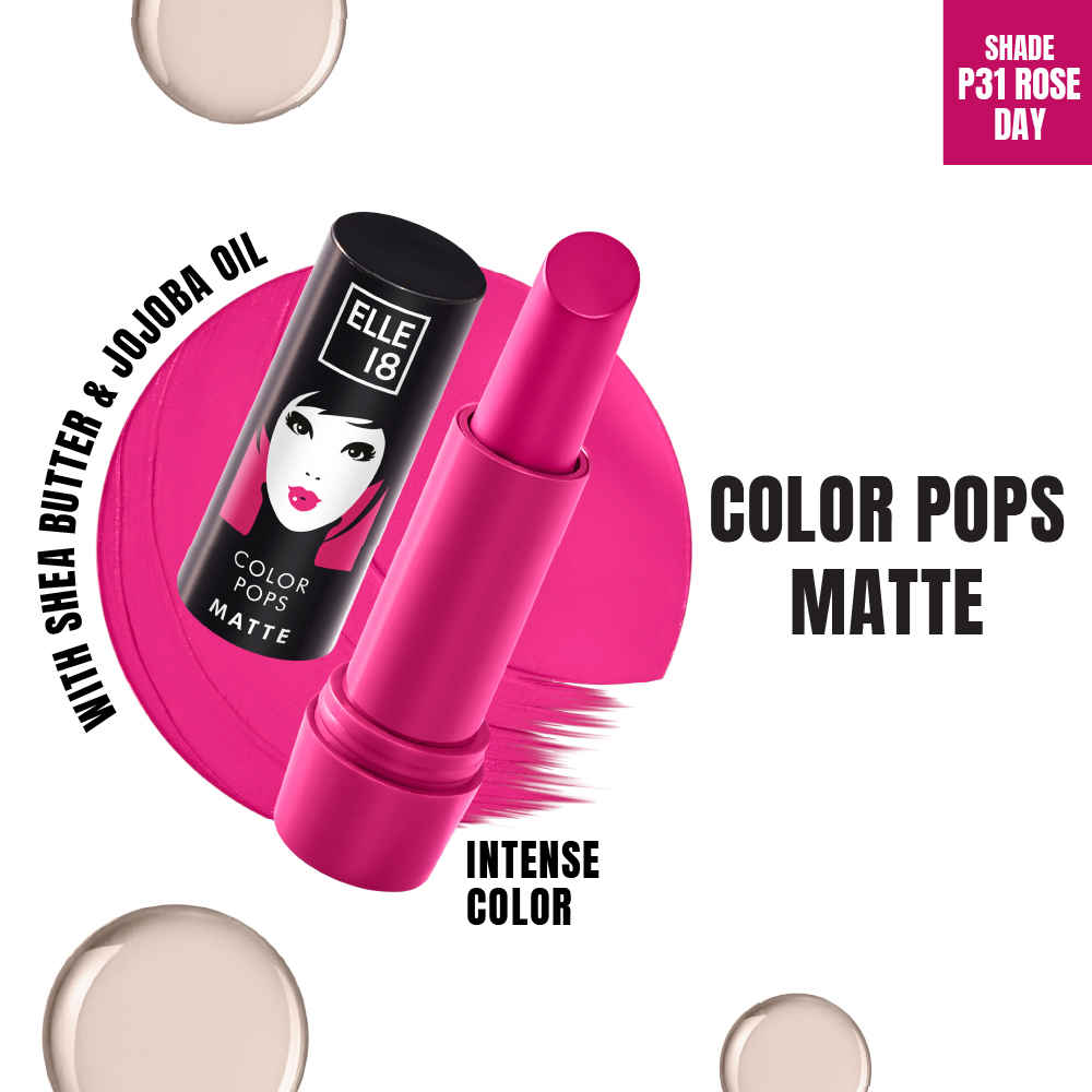 Buy Elle18 Color Pop Matte Lip Color, Rose Day, (4.3 gm) - Purplle