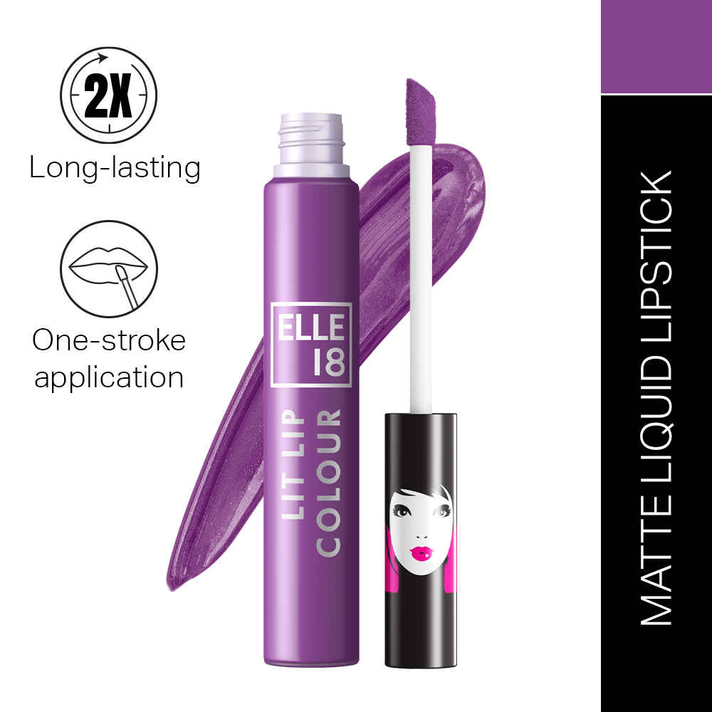 Buy Elle18 Liquid Lip Color, Orchid Fantasy, 5.6 ml - Purplle