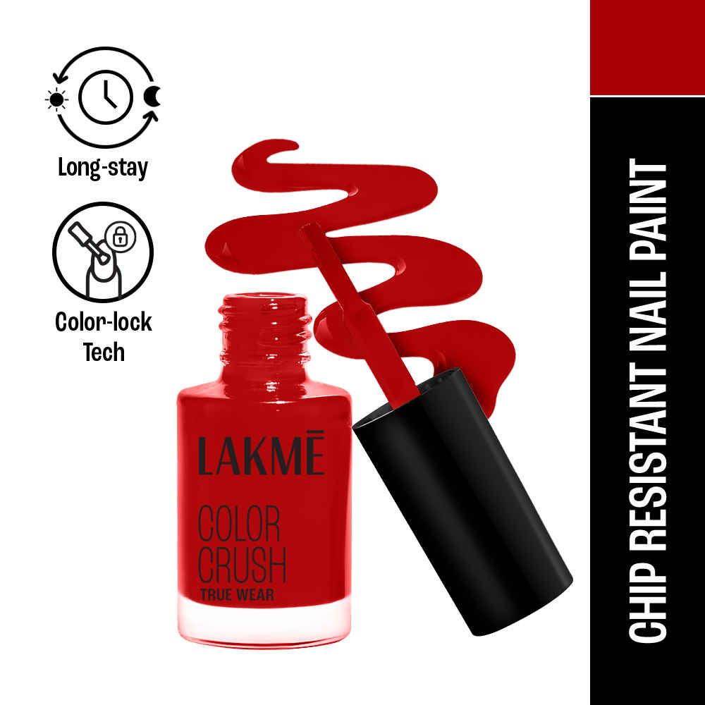 Buy Lakme True Wear Color Crush Nail Polish, Long Lasting & Vibrant Nail Paint, 404, 6 ml - Purplle