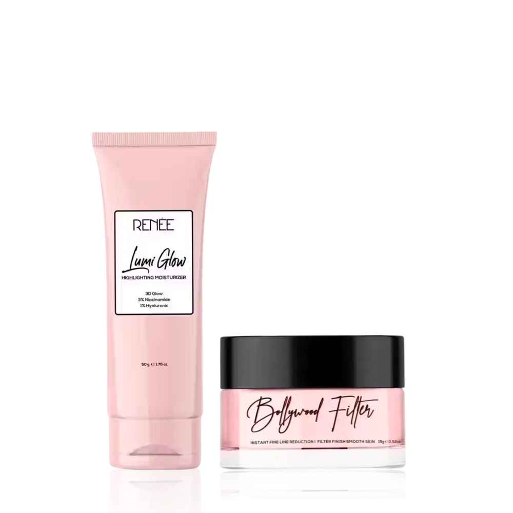 Buy RENEE Base & Glow Duo - RENEE Bollywood Filter 15 gm , Renee Lumi Glow Highlighting Moisturizer 50 gm, Makeup kit, Combo of 2 - Purplle