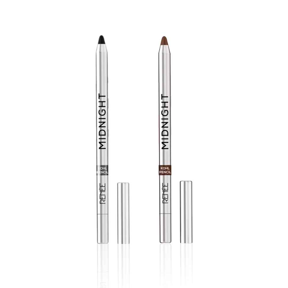 Buy RENEE Kohl Pencil Duo - RENEE Midnight Kohl Pencil- Brown 1.5 gm , Renee Midnight Kohl Pencil 1.5 gm, Makeup kit,Combo of 2 - Purplle