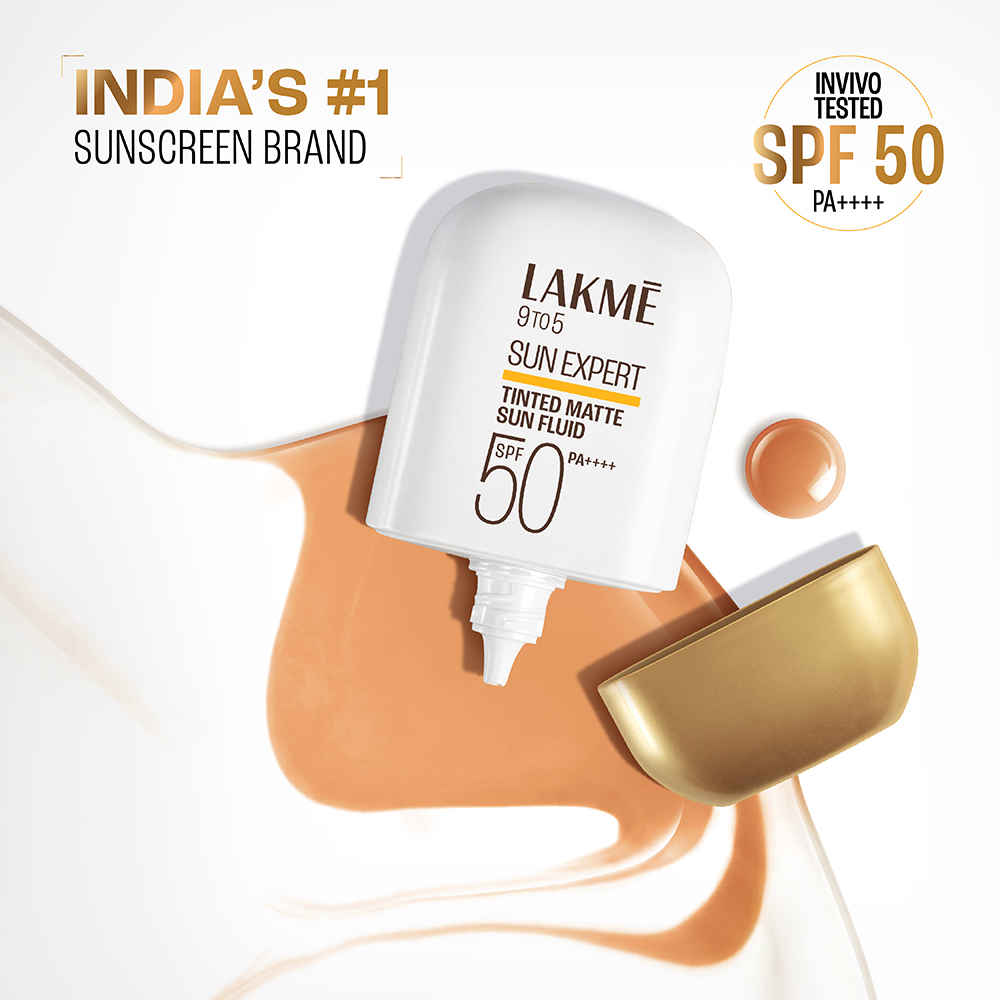 Buy Lakme Sun Expert Tinted Matte Fluid SPF 50 Sunscreen - 1% Ceramide for Barrier Repair, Bronze (50 ml) - Purplle