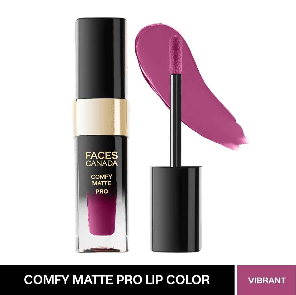 Buy FACES CANADA Comfy Matte Pro Liquid Lipstick - Vibrant 29, 5.5 ml | 10HR Longstay | Intense Color | Macadamia Oil & Olive Butter Infused | Lightweight Super Smooth | No Dryness | No Alcohol - Purplle