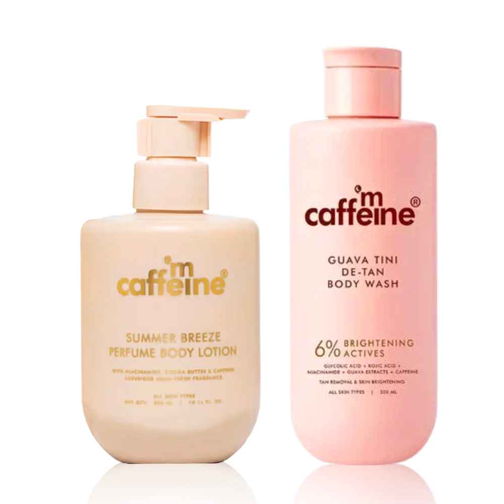 Buy mCaffeine Summer Breeze Body Lotion (300 ml) + Detan Body Wash (300 ml) - Combo of 2 - Purplle