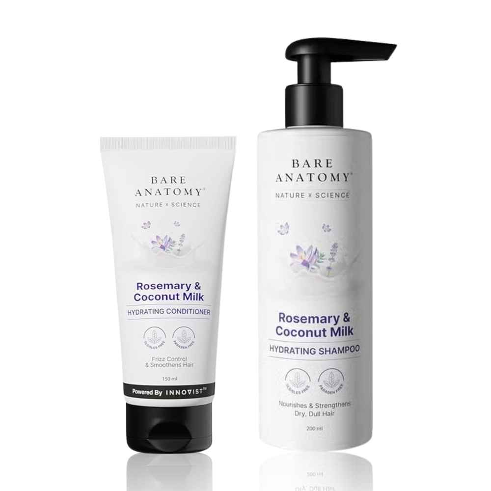 Buy Bare Anatomy Rosemary & Coconut Milk Shampoo (200 ml) + Conditioner (150 ml)Combo of 2 - Purplle