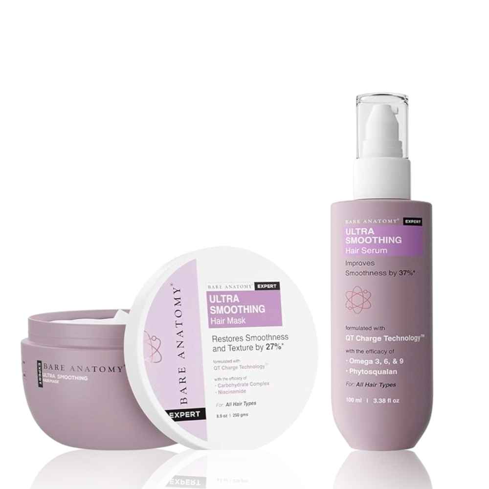 Buy Bare Anatomy Ultra Smoothing Hair Serum (100 ml) + Hair Mask (250 gm)Combo of 2 - Purplle