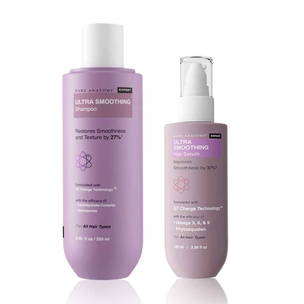 Buy Bare Anatomy Ultra Smoothing Shampoo (250 ml) + Hair Serum (100 ml)Combo of 2 - Purplle
