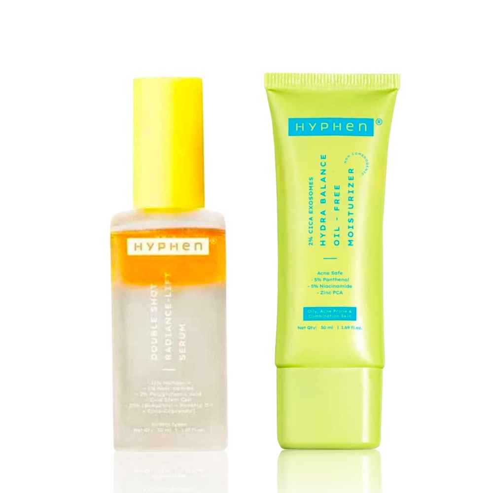 Buy Hyphen Cica Moisturizer + Radiance Serum, Skincare Kit, Combo of 2 - Purplle