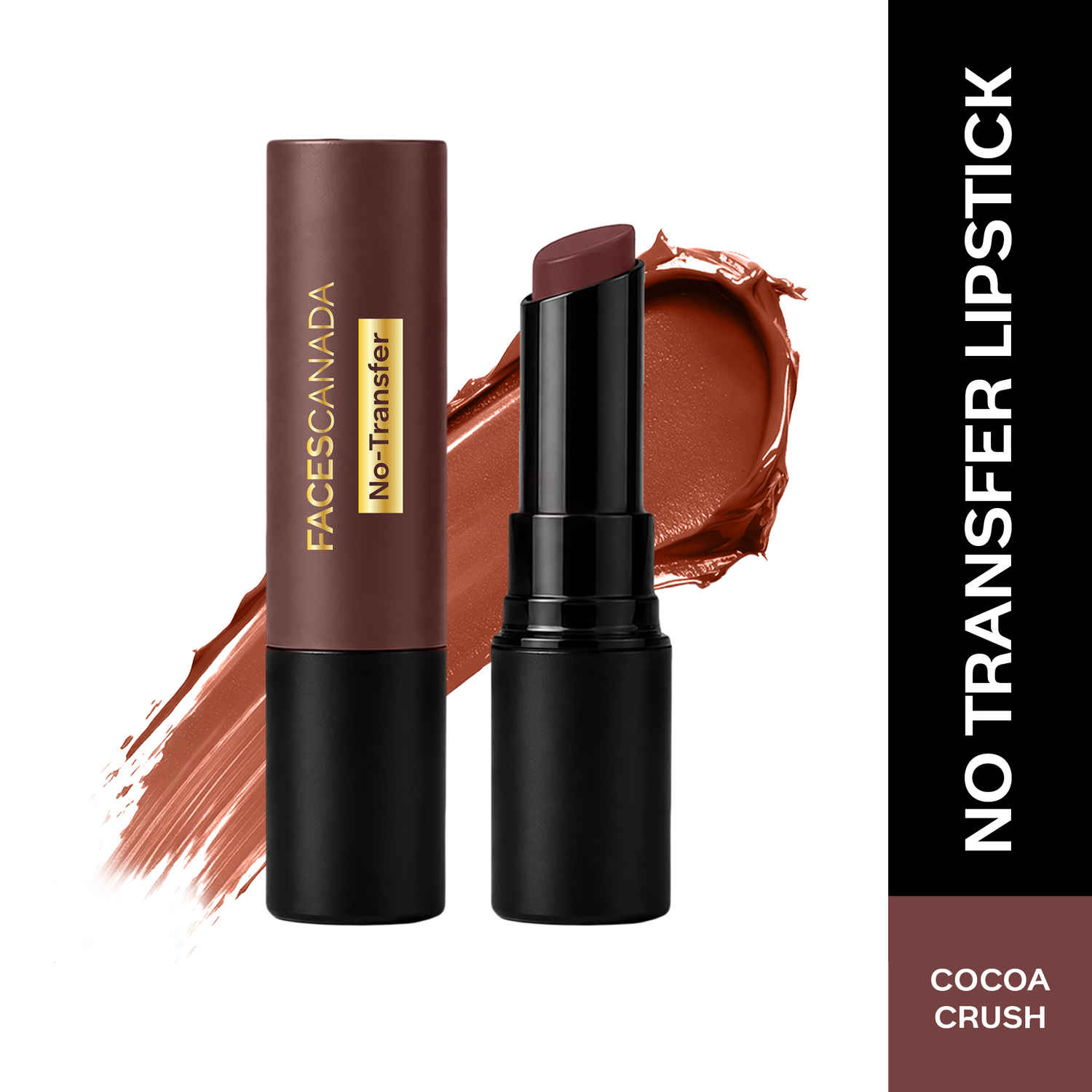 Buy FACES CANADA Comfy Matte Wow No Transfer Bullet Lipstick - Cocoa Crush 07, 3.5 gm | Smooth Glide | Matte Finish | Non-Drying | Comfortable Wear | Intense Pigmentation | Full Coverage | Long Stay | Transferproof - Purplle