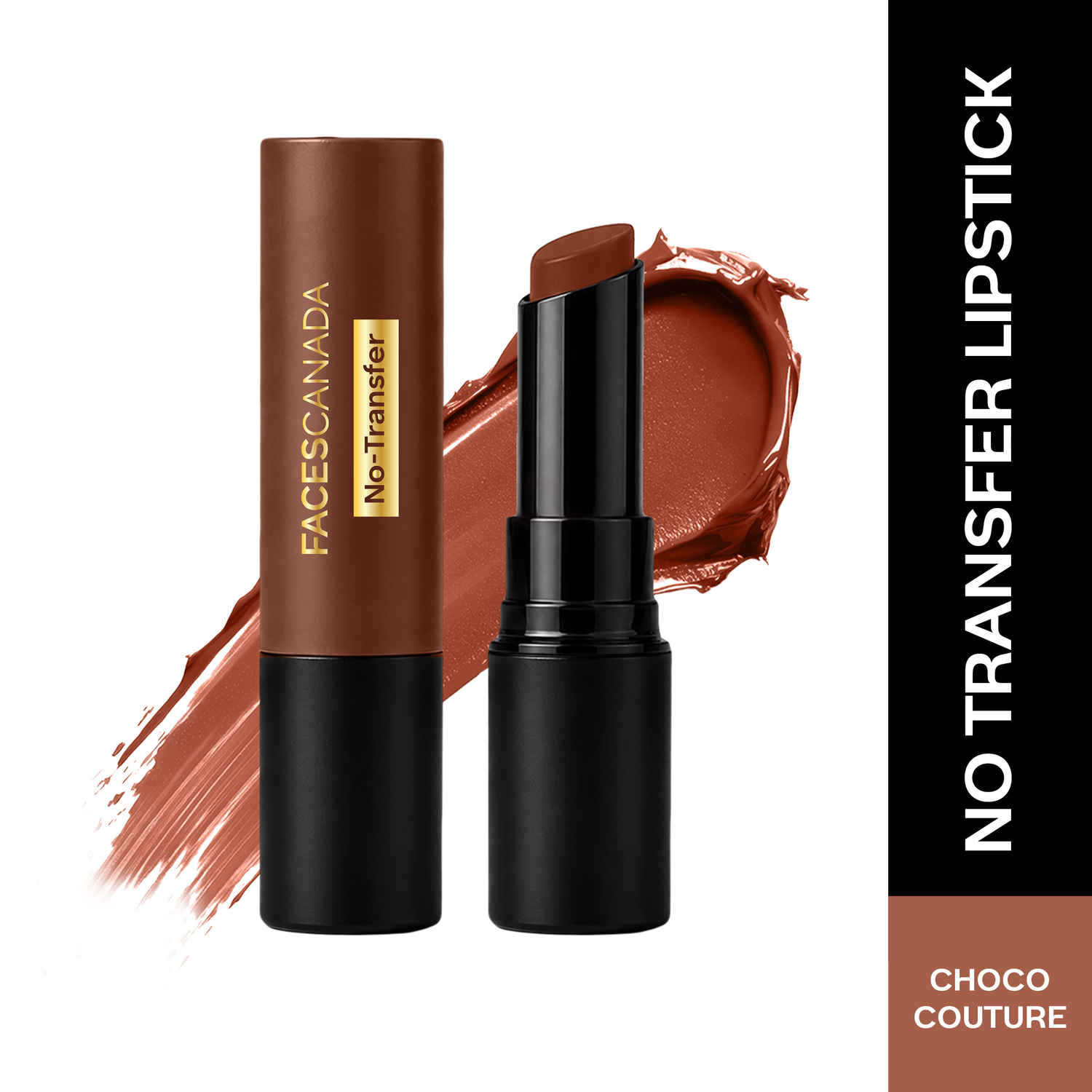 Buy FACES CANADA Comfy Matte Wow No Transfer Bullet Lipstick - Choco Couture 08, 3.5 gm | Smooth Glide | Matte Finish | Non-Drying | Comfortable Wear | Intense Pigmentation | Full Coverage | Long Stay | Transferproof - Purplle