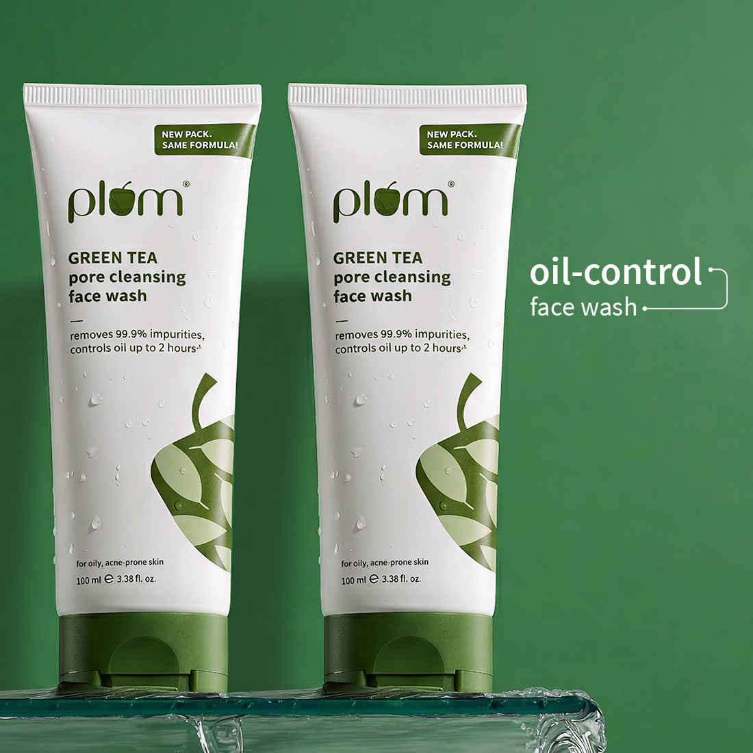 Buy Plum Green Tea Pore Cleansing Face Wash Duo | Acne Control Face Wash | Fights Acne & Excess Oil | Clears Pores | Gentle & Soap-Free | Pack of 2 - Purplle