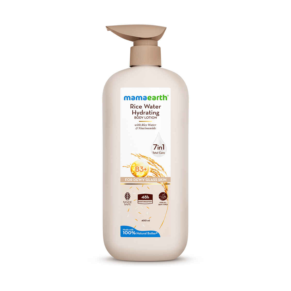 Buy Mamaearth Rice Water Hydrating Body Lotion 400 ml - Purplle