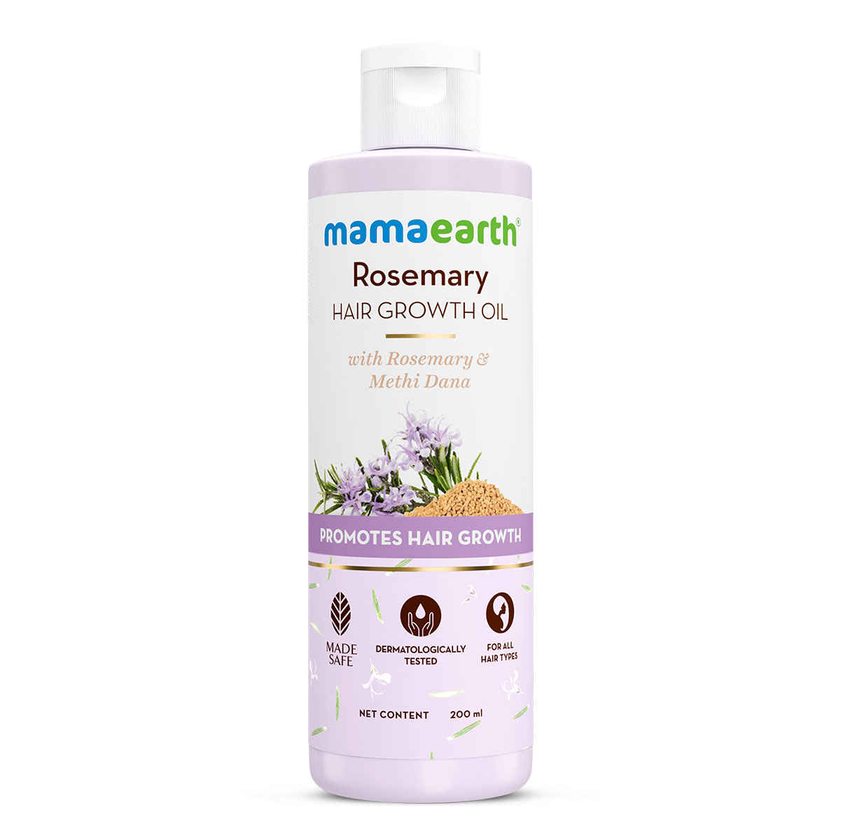 Buy Mamaearth Rosemary Hair Growth Oil with Rosemary & Methi Dana for Promoting Hair Growth | Controls Hair Fall | Strengthens Hair | Stimulates New Hair Growth | Healthy Nourished Hair - 200 ml - Purplle