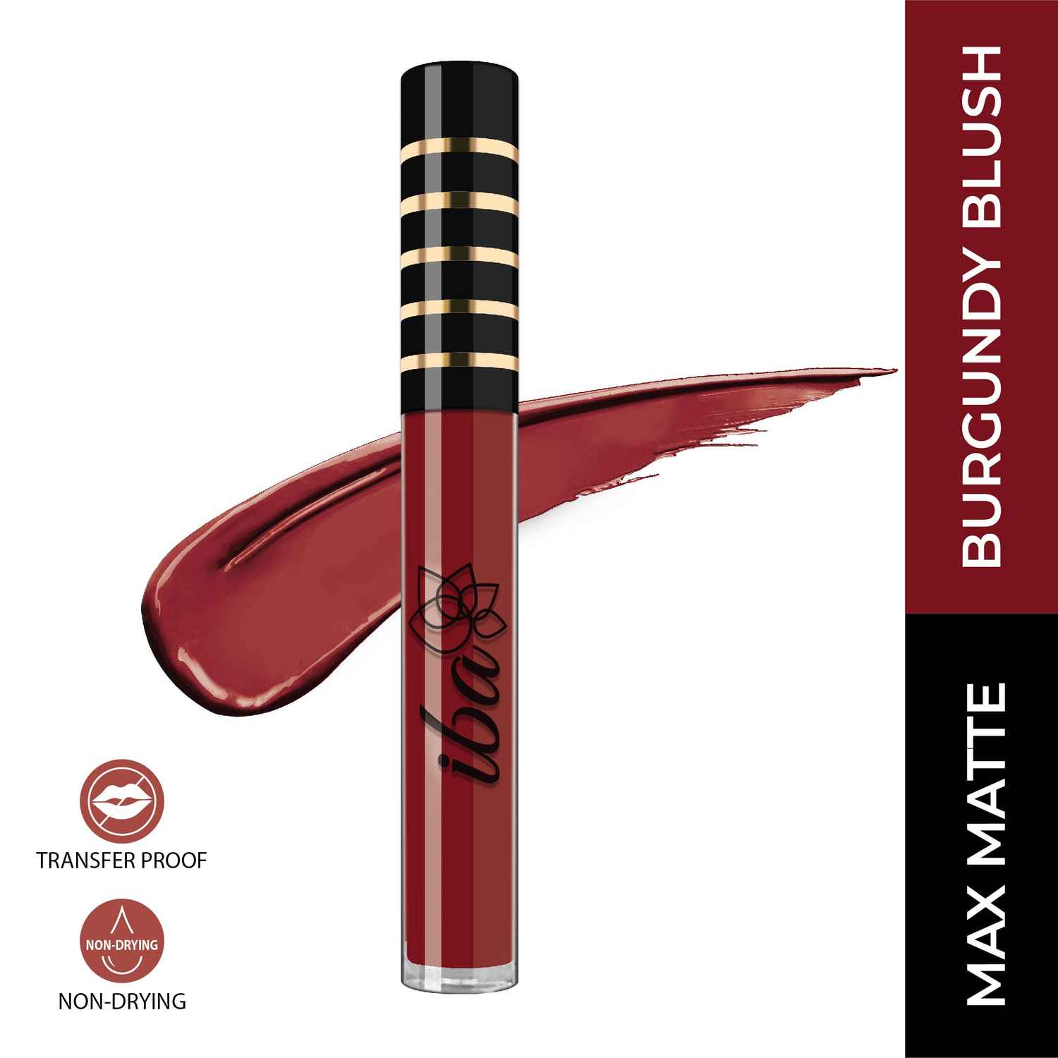 Buy Iba Maxx Matte Liquid Lipstick Shade - Burgundy Blush, 2.6 ml | Transfer Proof | Velvet Matte Finish Creamy Lipstick | Highly Pigmented And Long Lasting | Non-Drying| 100% Vegan & Cruelty Free - Purplle