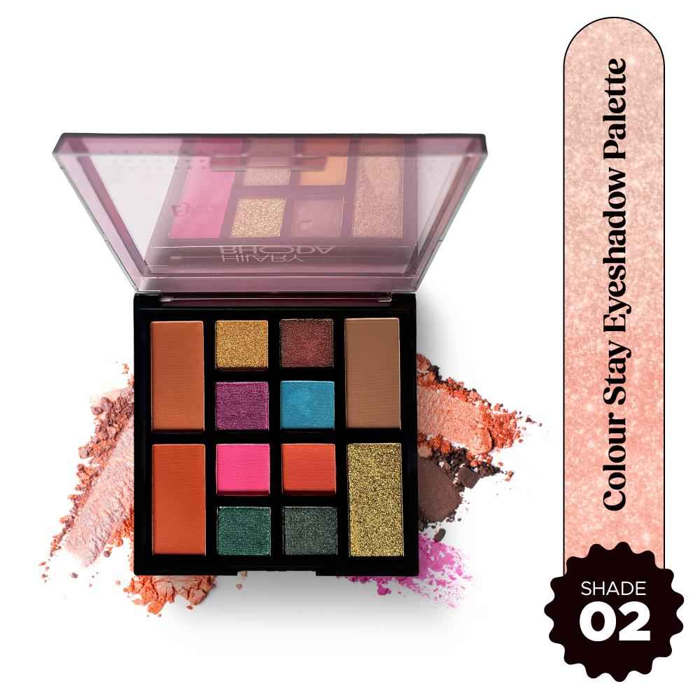 Buy Hilary Rhoda Colour Stay Eyeshadow Palette | 12 Shades | Highly Pigmented & No Fallout | Matte & Shimmer Finish | Blendable Eyeshadow Palette | 20 gm(Shade 2) - Purplle