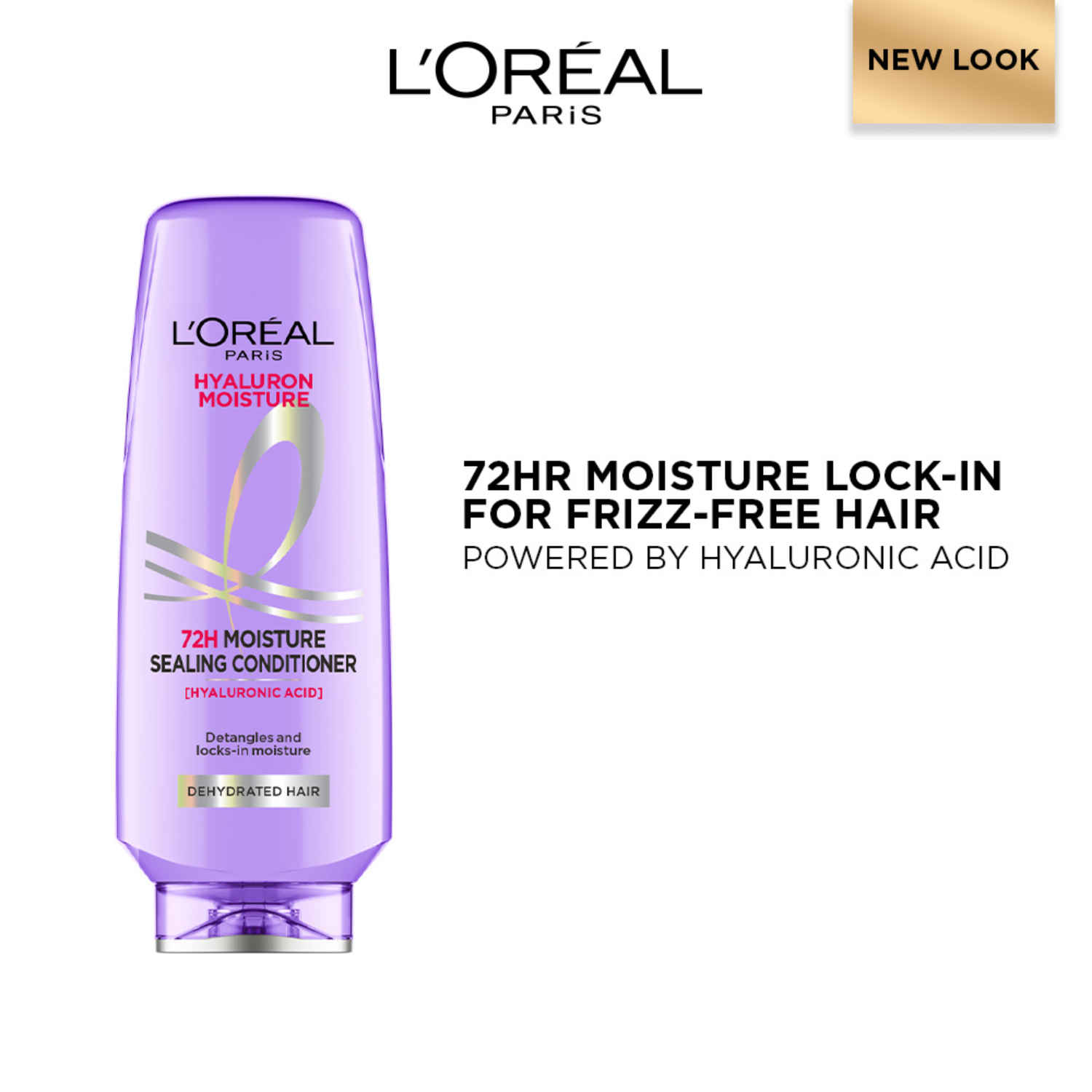 Buy L'Oreal Paris Hyaluron Moisture 72HR Moisture Sealing Conditioner powered by Hyaluronic Acid, for Frizz-free, Hydrated and Bouncy Hair Full of Life | 175 ml - Purplle
