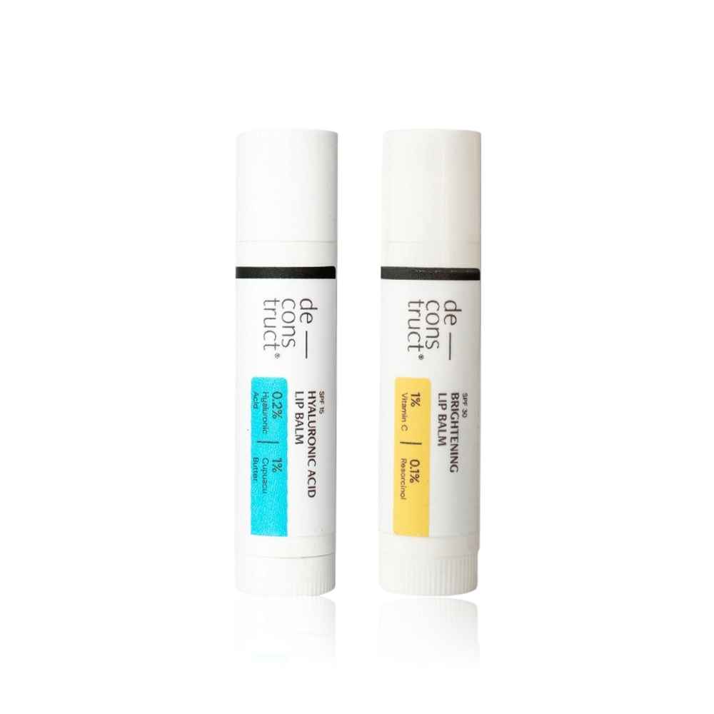 Buy Deconstruct’s Bright & Hydrate Lip Duo - Brightening Lip balm + Hyaluronic Acid Lip Balm Combo of 2 - Purplle