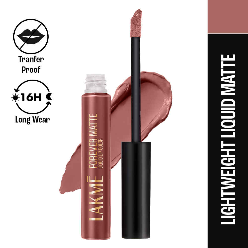 Buy Lakme Forever Matte Liquid Lip Colour, Nude Hue (5.6 ml) - Purplle