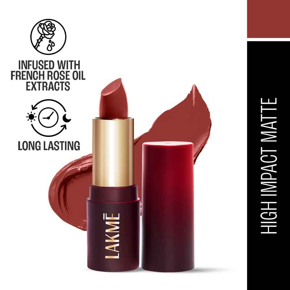 Buy Lakme Cushion Matte Lipstick, Red Retro (4.5 gm) - Purplle
