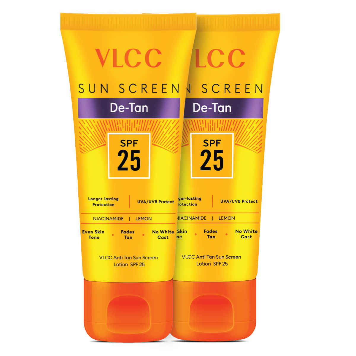 Buy VLCC De - Tan Sun Screen Lotion SPF 25 with Lemon Sun Defense (150 ml) Buy 1 Get 1 Free - Purplle