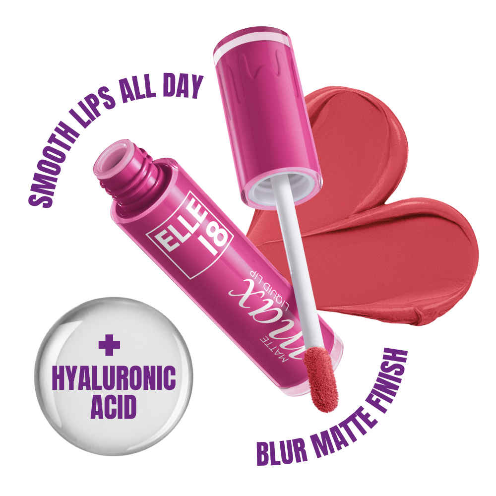 Buy Elle18 Matte Max Liquid Lip - Nude Blossom, for Smooth Lips All Day, Transferproof, 6 ml - Purplle