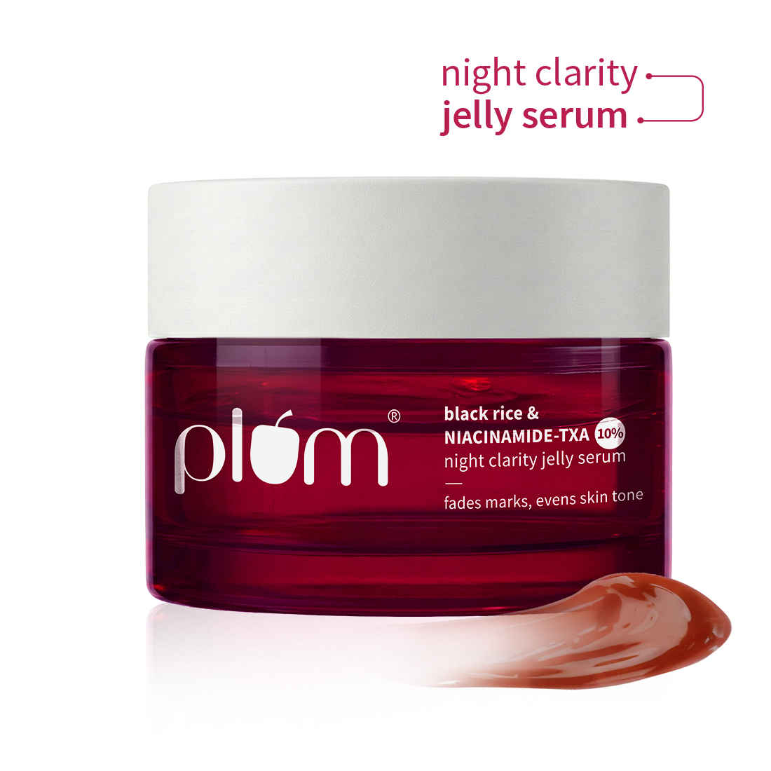 Buy Plum Black Rice & Niacinamide-TXA 10% Night Clarity Jelly Serum | 25 gm - Purplle