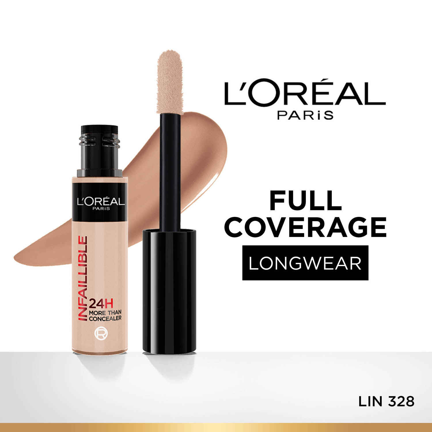 Buy L'Oreal Paris Infallible Full Wear More Than Concealer with Waterproof Formula, Long-lasting - 328, 11 ml - Purplle