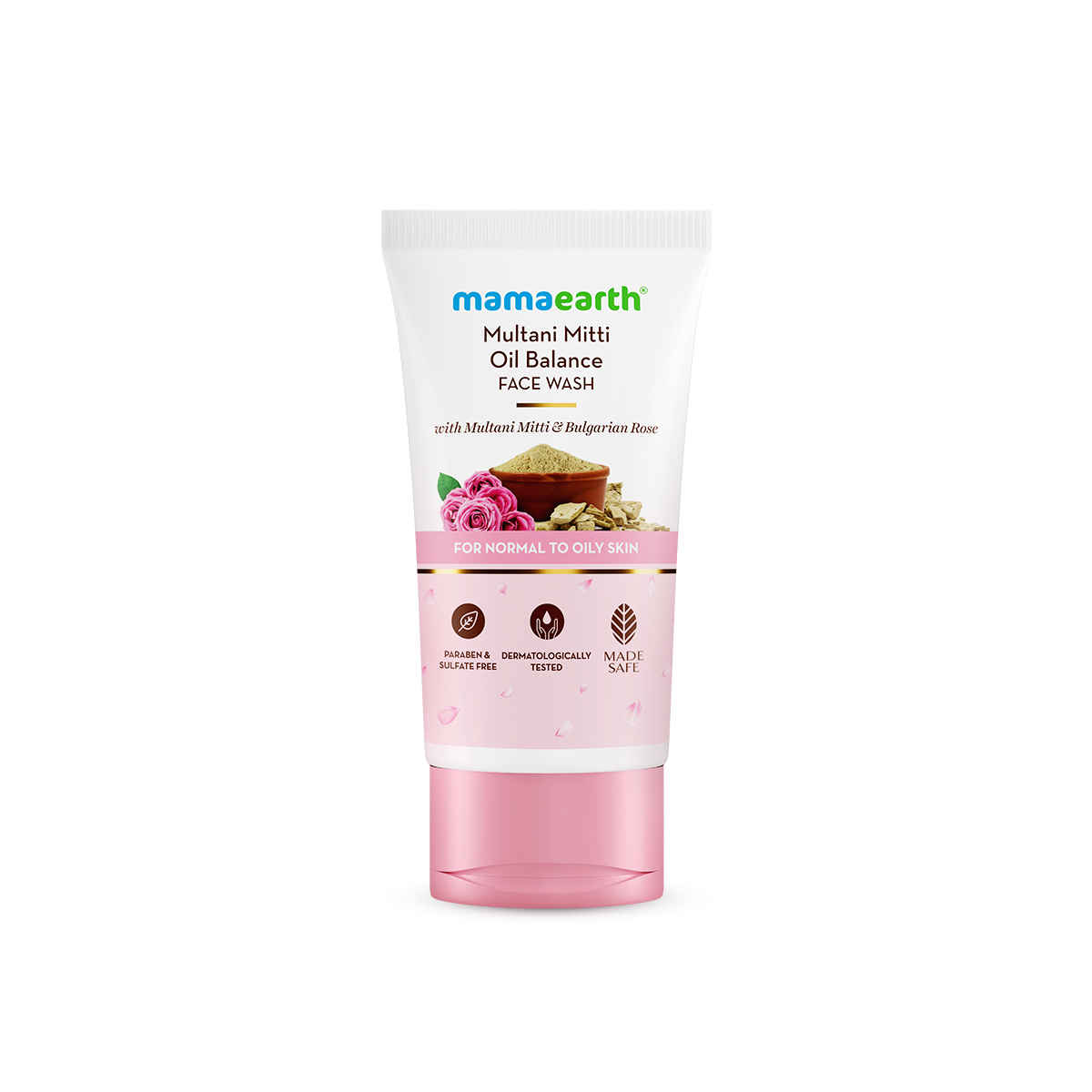 Buy Mamaearth Multani Mitti Oil Balance Face Wash with Multani Mitti & Bulgarian Rose for Normal to Oily Skin - 150 ml Balances Excess Oil Production | Gentle Cleansing Formula | Hydrates & Controls Acne - Purplle