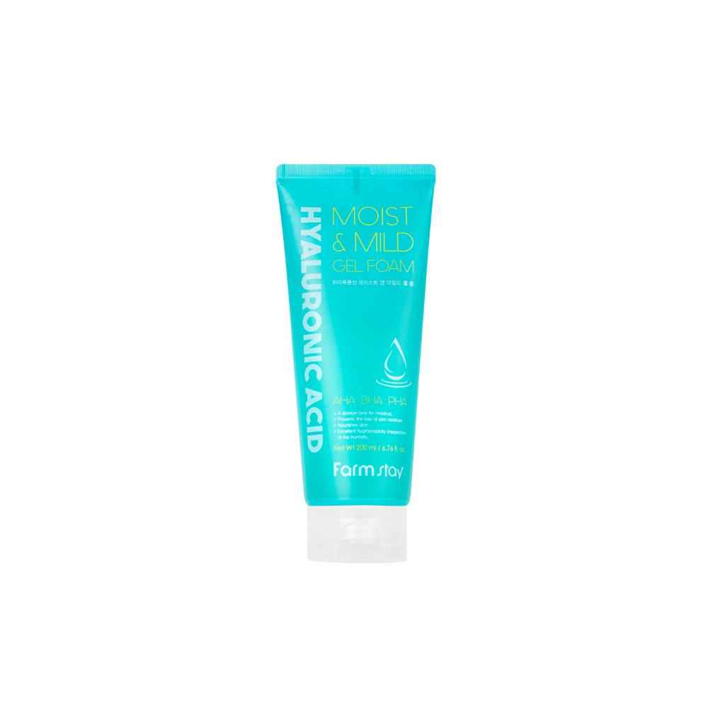 Buy Farmstay Cleansing Foam Hyaluronic Acid Moist & Mild Gel Foam (200 ml) - Purplle