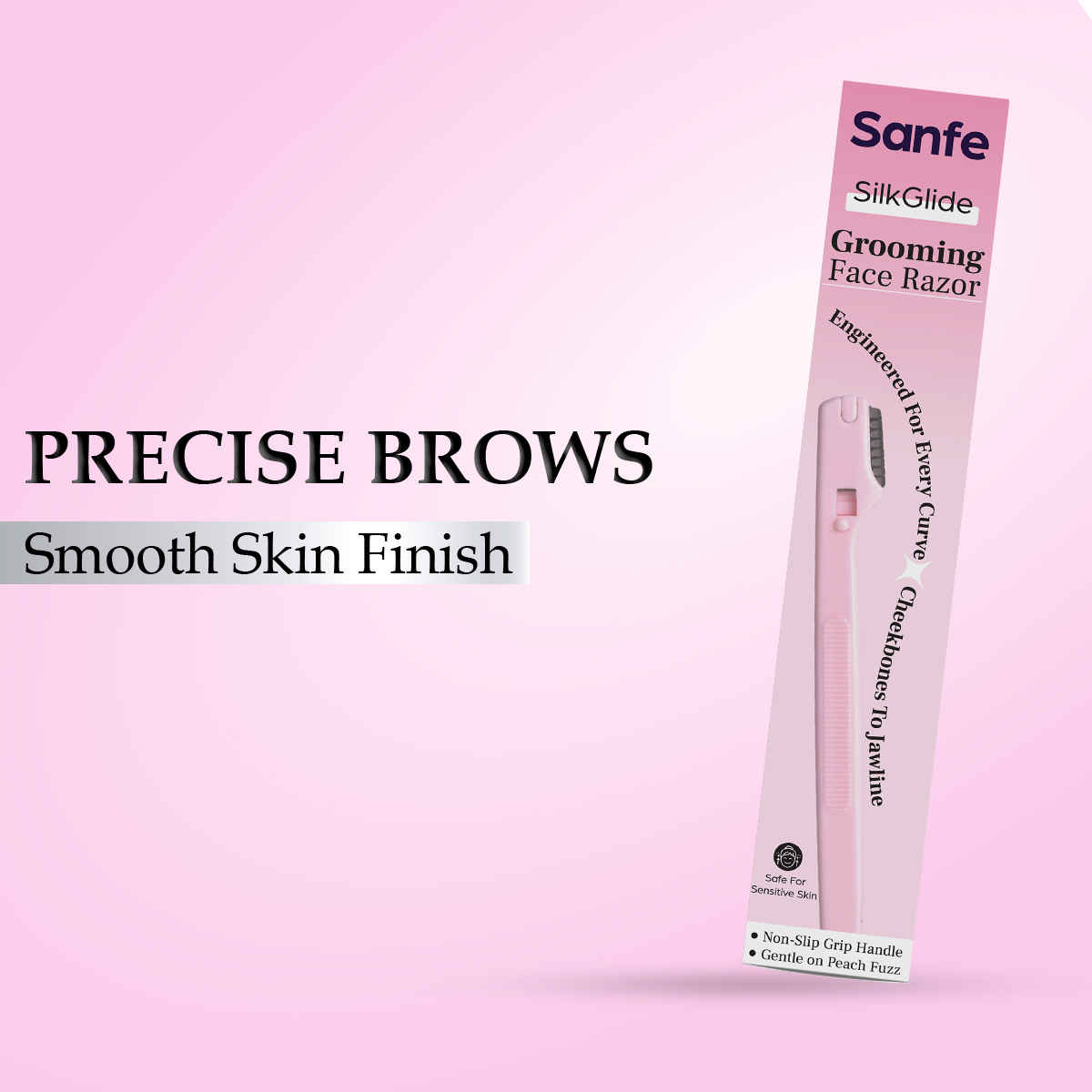 Buy Sanfe SilkGlide Mini Brow Razor For Painless Hair Removal | Pack of 1 - Purplle