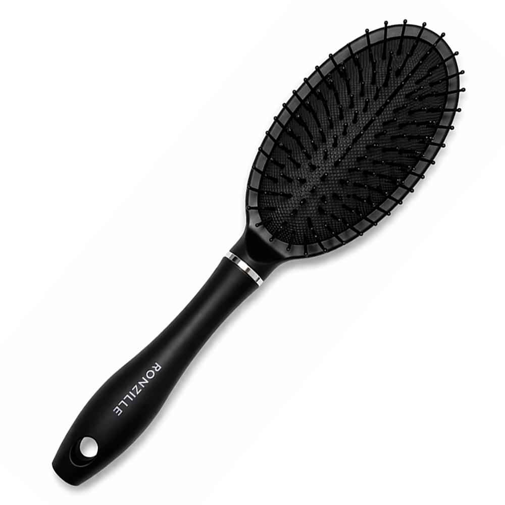 Buy Ronzille Premium Black Detangling Round Paddle Hair Brush for Smooth & Tangle-Free Hair 1 pc - Purplle