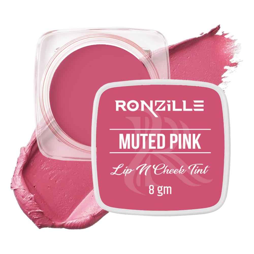 Buy Ronzille 3-in-1 Lip, Cheek & Eye Tint, Paraben-Free, Creamy Matte Finish-05 (Muted Pink-8 gm) - Purplle