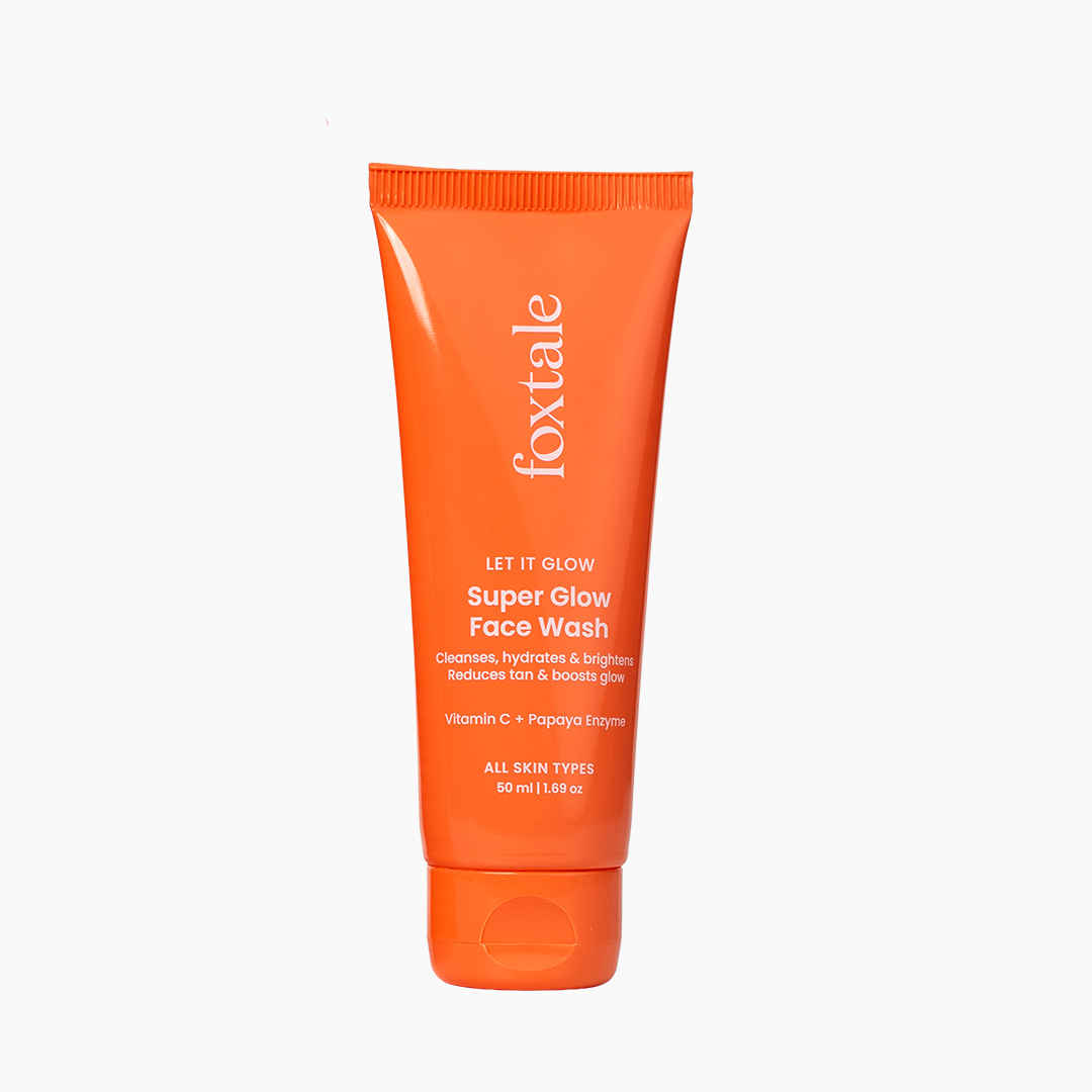 Buy Foxtale Vitamin C Super Glow De-tan Face Wash with Papaya Enzyme, Reduces Tan & Gently Exfoliates - 50 ml - Purplle