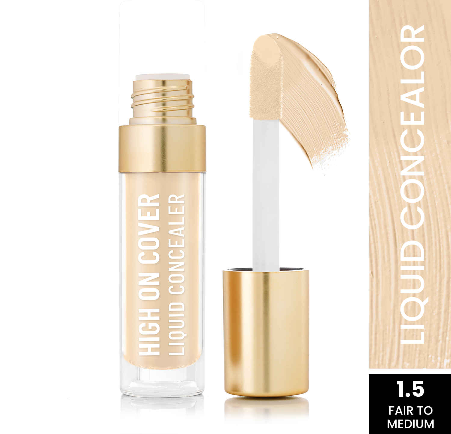 Buy Swiss Beauty Select High on Cover Liquid Concealer with No-Crease Formula | Matte Finish | Enriched with Vitamin E|1.5 Fair to Medium| 5.5 ml - Purplle