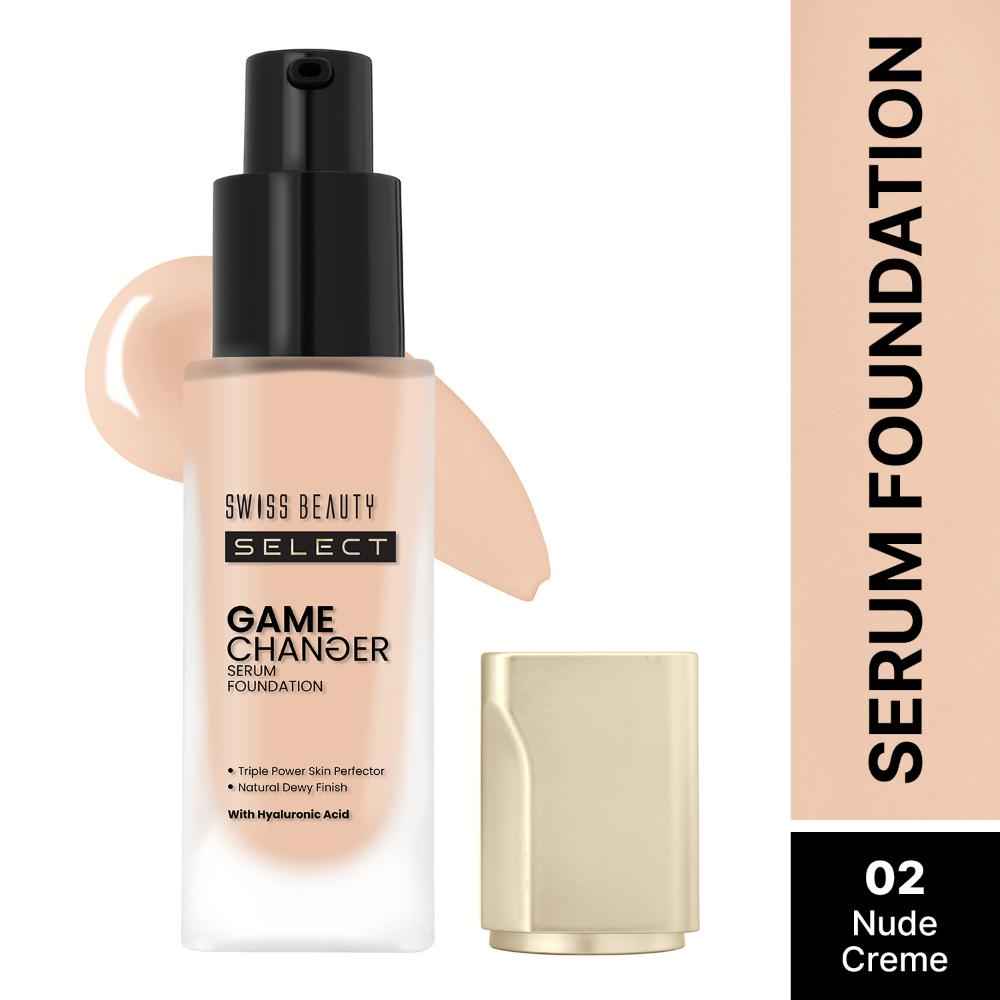 Buy Swiss Beauty Select Game Changer Serum Lightweight Foundation | With Natural and Dewy finish |2 Nude Creme 35 gm - Purplle