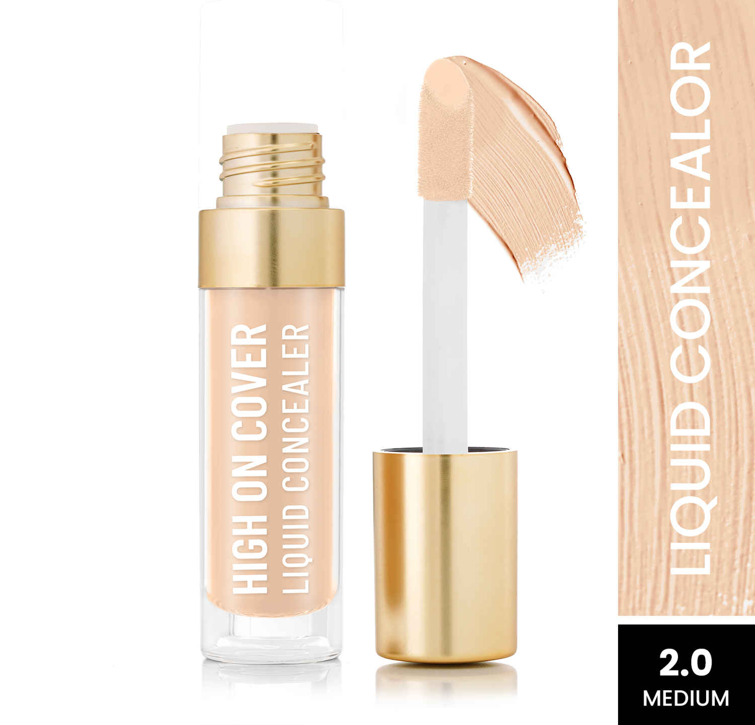 Buy Swiss Beauty Select High on Cover Liquid Concealer with No-Crease Formula | Matte Finish | Enriched with Vitamin E|2.0 Medium |5.5 ml - Purplle