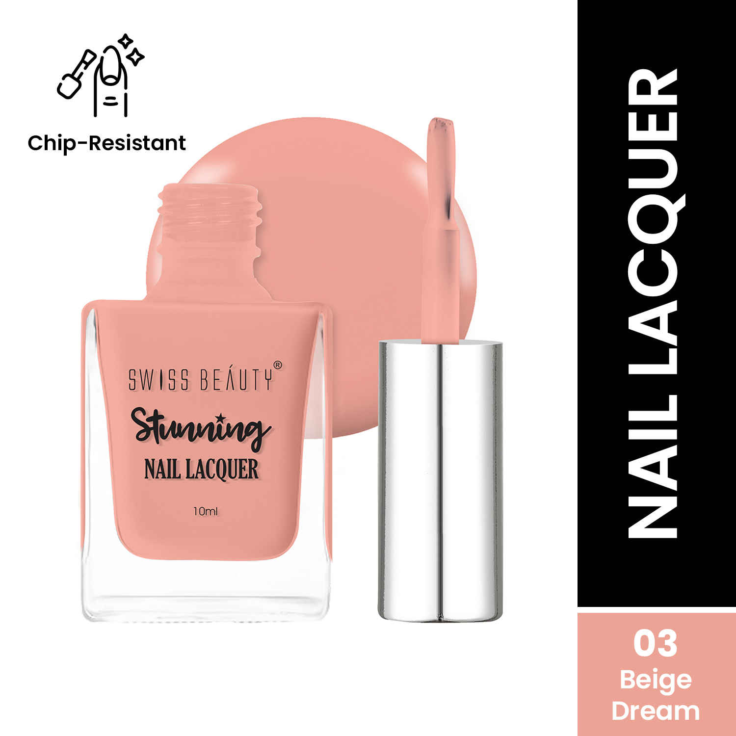 Buy Swiss Beauty Stunning Nail Lacquer 3 Beige Dream (10 ml) - Purplle